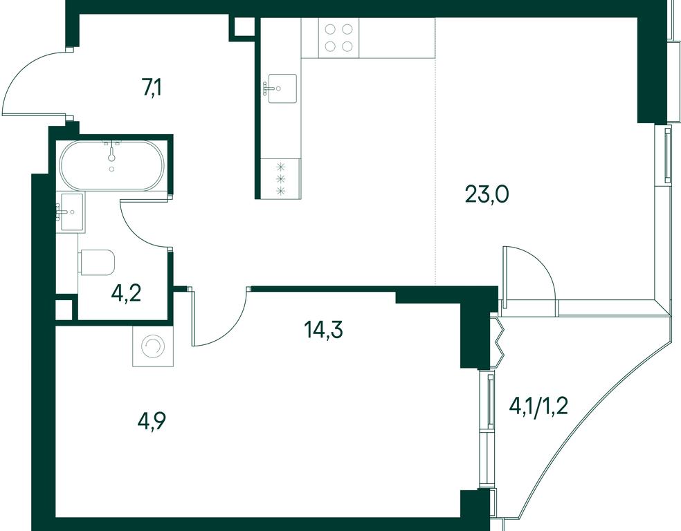 1-BD Apartment Sale, 54.7平方米 at Primavera, Volokolamskoye Highway, вл67, Moscow, Russia #2 1-BD Apartment Sale, 54.7平方米 at Primavera, Volokolamskoye Highway, вл67, Moscow, Russia #2