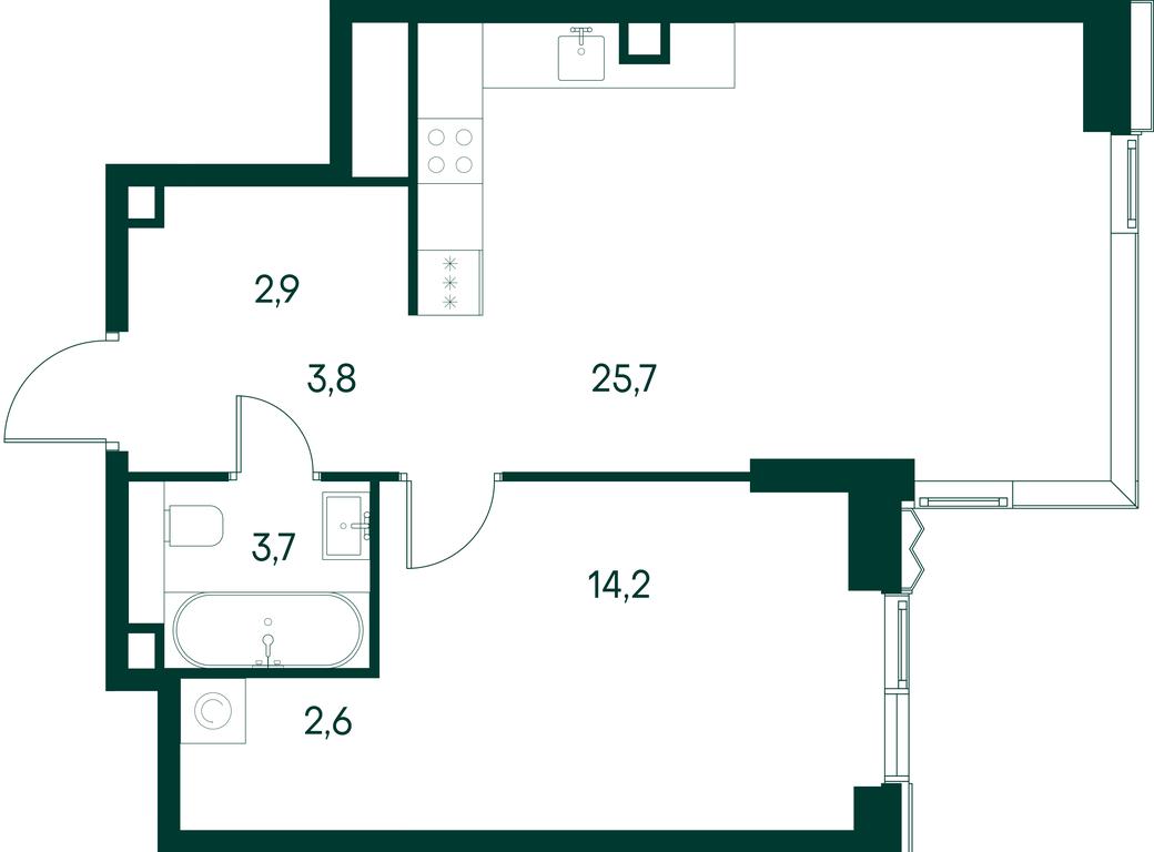 1-BD Apartment Sale, 52.9 sq. m. at Primavera, Volokolamskoye Highway, вл67, Moscow, Russia #1 1-BD Apartment Sale, 52.9 sq. m. at Primavera, Volokolamskoye Highway, вл67, Moscow, Russia #1