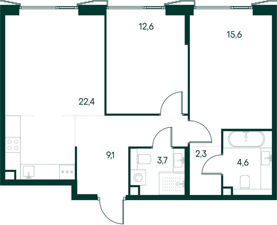 2-BD Apartment Sale, 70.3 sq. m. at Primavera, Volokolamskoye Highway, вл67, Moscow, Russia #2 2-BD Apartment Sale, 70.3 sq. m. at Primavera, Volokolamskoye Highway, вл67, Moscow, Russia #2