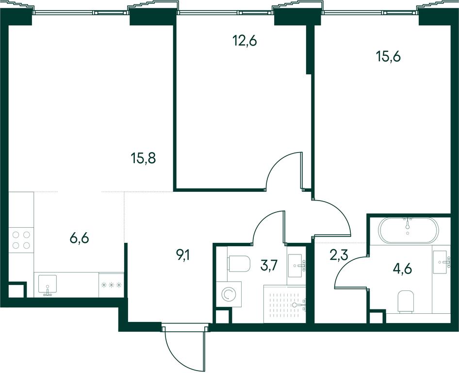 2-BD Apartment Sale, 70.3 sq. m. at Primavera, Volokolamskoye Highway, вл67, Moscow, Russia #1 2-BD Apartment Sale, 70.3 sq. m. at Primavera, Volokolamskoye Highway, вл67, Moscow, Russia #1