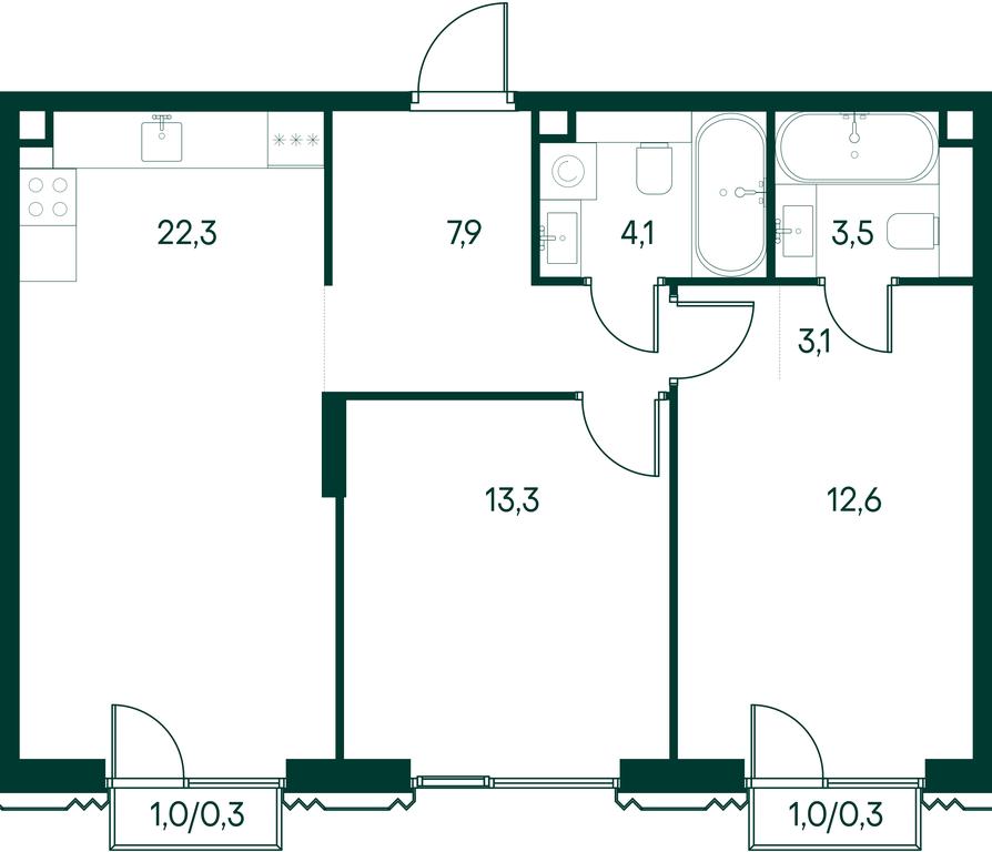 2-BD Apartment Sale, 67.4 sq. m. at Primavera, Volokolamskoye Highway, вл67, Moscow, Russia #1 2-BD Apartment Sale, 67.4 sq. m. at Primavera, Volokolamskoye Highway, вл67, Moscow, Russia #1