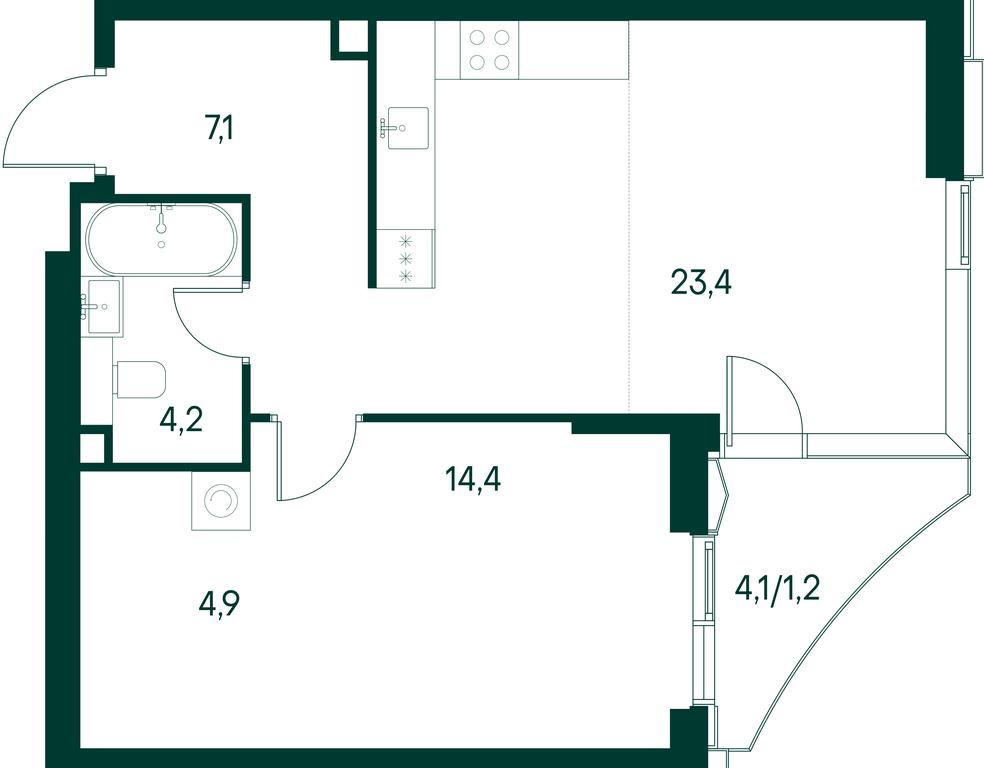 1-BD Apartment Sale, 55.2平方米 at Primavera, Volokolamskoye Highway, вл67, Moscow, Russia #2 1-BD Apartment Sale, 55.2平方米 at Primavera, Volokolamskoye Highway, вл67, Moscow, Russia #2