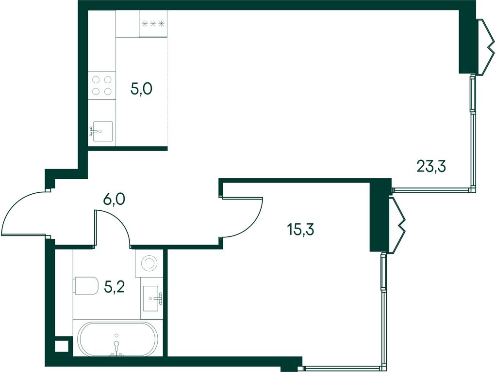 1-BD Apartment Sale, 54.8平方米 at Primavera, Volokolamskoye Highway, вл67, Moscow, Russia #1 1-BD Apartment Sale, 54.8平方米 at Primavera, Volokolamskoye Highway, вл67, Moscow, Russia #1