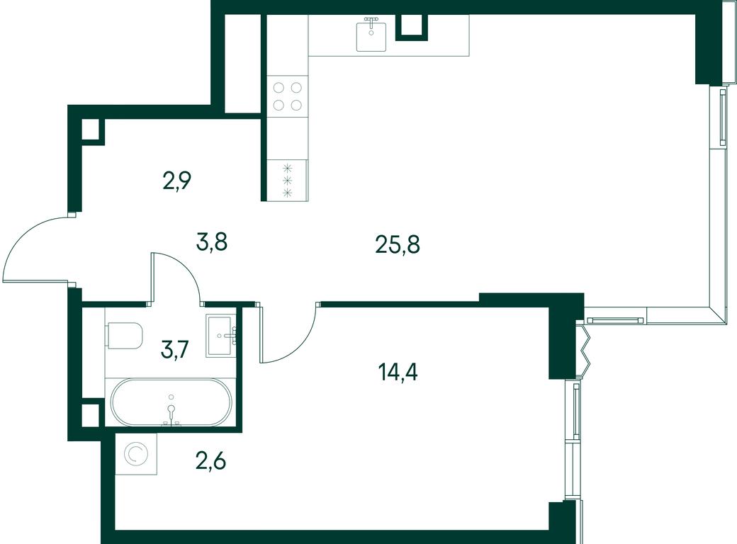 1-BD Apartment Sale, 53.1 sq. m. at Primavera, Volokolamskoye Highway, вл67, Moscow, Russia #1 1-BD Apartment Sale, 53.1 sq. m. at Primavera, Volokolamskoye Highway, вл67, Moscow, Russia #1