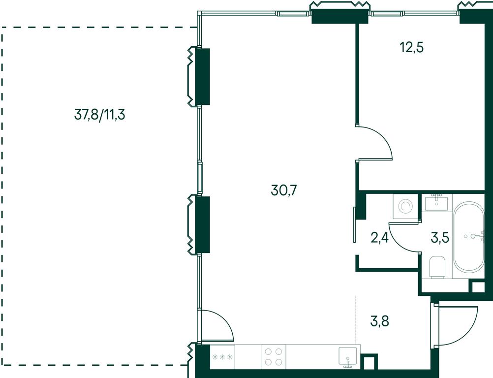 1-BD Apartment Sale, 64.2平方米 at Primavera, Volokolamskoye Highway, вл67, Moscow, Russia #1 1-BD Apartment Sale, 64.2平方米 at Primavera, Volokolamskoye Highway, вл67, Moscow, Russia #1