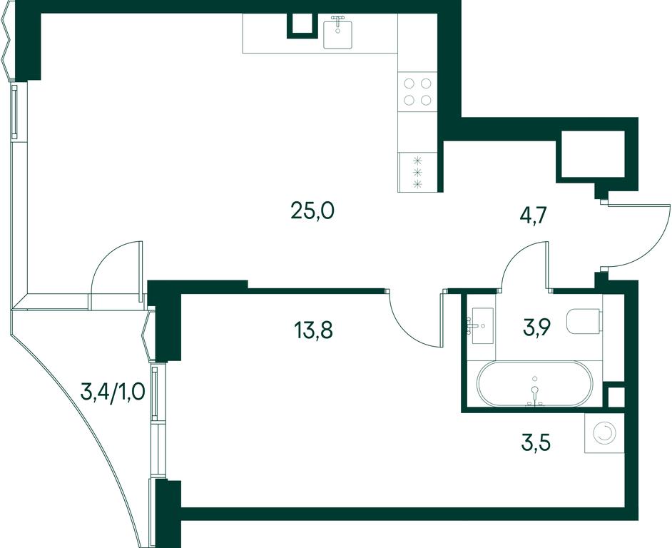1-BD Apartment Sale, 51.9平方米 at Primavera, Volokolamskoye Highway, вл67, Moscow, Russia #1 1-BD Apartment Sale, 51.9平方米 at Primavera, Volokolamskoye Highway, вл67, Moscow, Russia #1