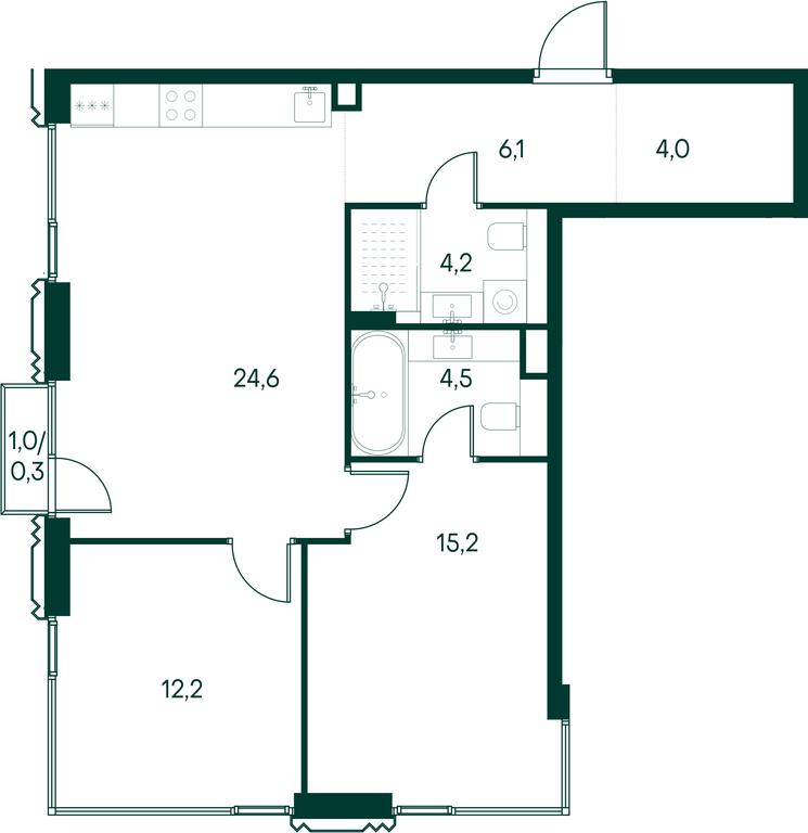 2-BD Apartment Sale, 71.1平方米 at Primavera, Volokolamskoye Highway, вл67, Moscow, Russia #1 2-BD Apartment Sale, 71.1平方米 at Primavera, Volokolamskoye Highway, вл67, Moscow, Russia #1