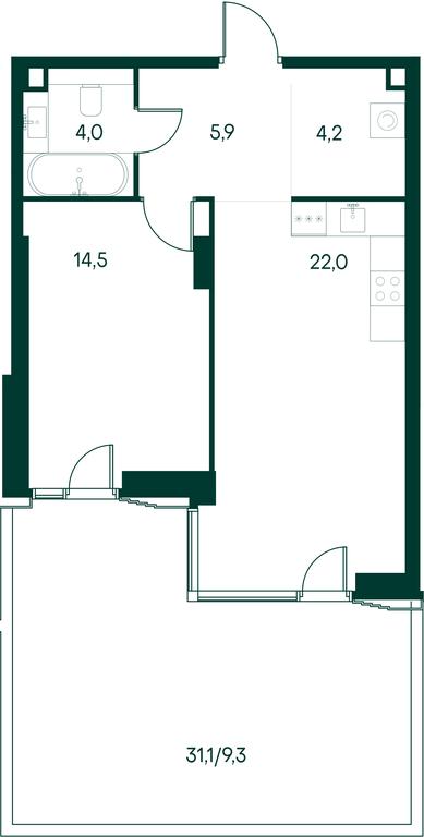 1-BD Apartment Sale, 59.9 sq. m. at Primavera, Volokolamskoye Highway, вл67, Moscow, Russia #2 1-BD Apartment Sale, 59.9 sq. m. at Primavera, Volokolamskoye Highway, вл67, Moscow, Russia #2