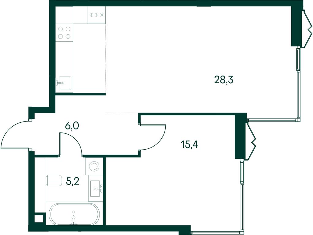 1-BD Apartment Sale, 54.9平方米 at Primavera, Volokolamskoye Highway, вл67, Moscow, Russia #2 1-BD Apartment Sale, 54.9平方米 at Primavera, Volokolamskoye Highway, вл67, Moscow, Russia #2