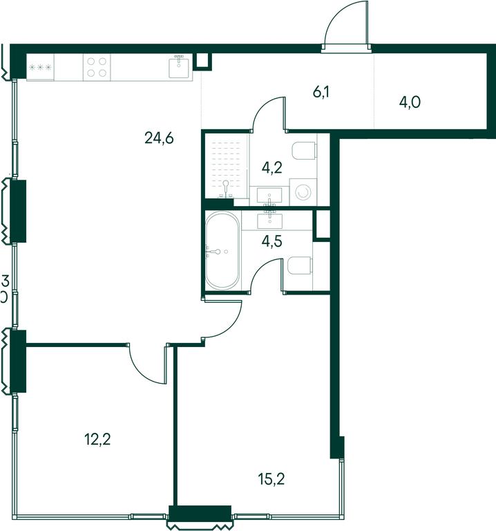 2-BD Apartment Sale, 70.8平方米 at Primavera, Volokolamskoye Highway, вл67, Moscow, Russia #1 2-BD Apartment Sale, 70.8平方米 at Primavera, Volokolamskoye Highway, вл67, Moscow, Russia #1