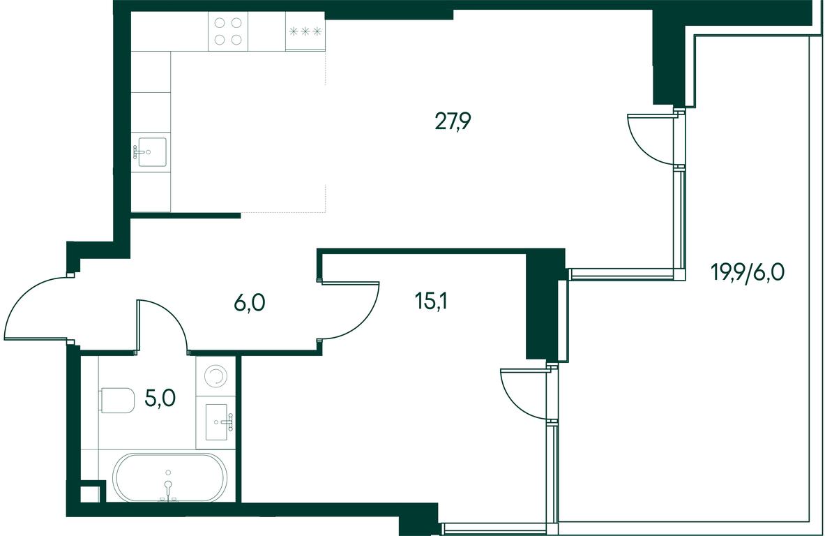 1-BD Apartment Sale, 60 sq. m. at Primavera, Volokolamskoye Highway, вл67, Moscow, Russia #2 1-BD Apartment Sale, 60 sq. m. at Primavera, Volokolamskoye Highway, вл67, Moscow, Russia #2