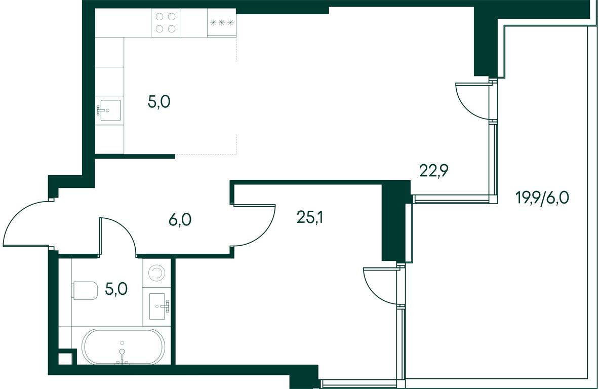 1-BD Apartment Sale, 60 sq. m. at Primavera, Volokolamskoye Highway, вл67, Moscow, Russia #1 1-BD Apartment Sale, 60 sq. m. at Primavera, Volokolamskoye Highway, вл67, Moscow, Russia #1