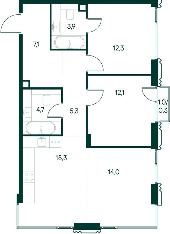 3-BD Apartment Sale, 75 sq. m. at Primavera, Volokolamskoye Highway, вл67, Moscow, Russia #2 3-BD Apartment Sale, 75 sq. m. at Primavera, Volokolamskoye Highway, вл67, Moscow, Russia #2