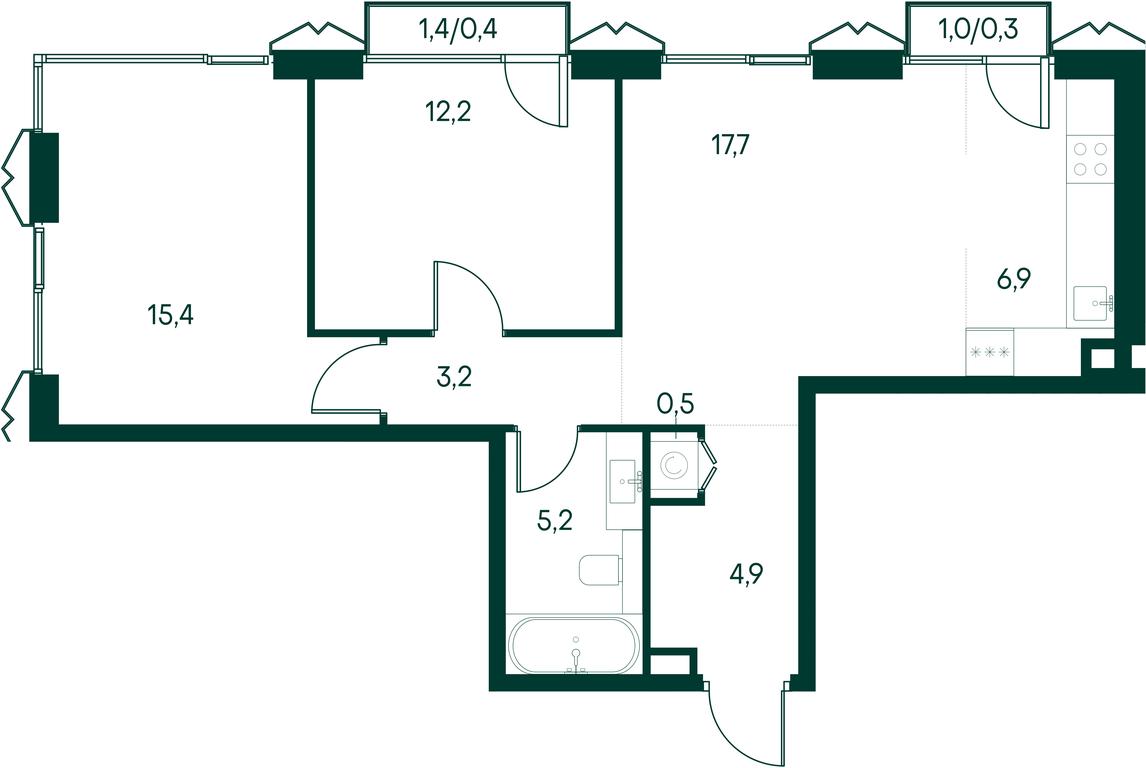 2-BD Apartment Sale, 66.7 sq. m. at Primavera, Volokolamskoye Highway, вл67, Moscow, Russia #1 2-BD Apartment Sale, 66.7 sq. m. at Primavera, Volokolamskoye Highway, вл67, Moscow, Russia #1