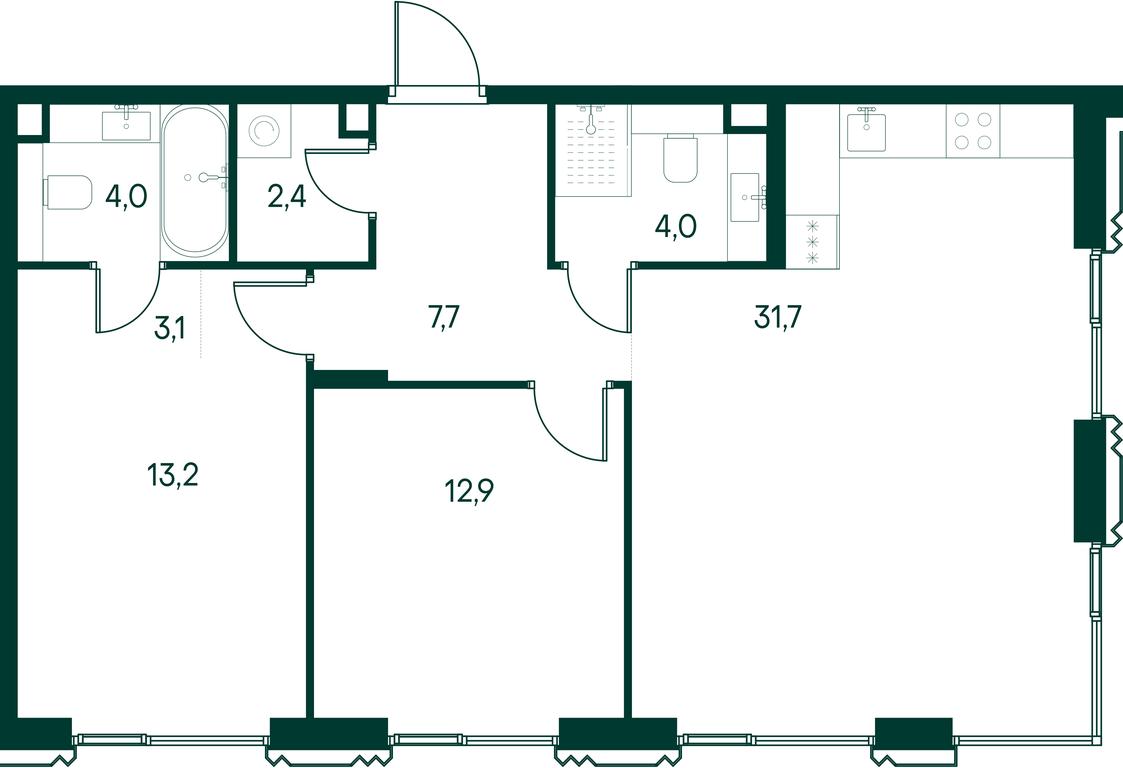 2-BD Apartment Sale, 79平方米 at Primavera, Volokolamskoye Highway, вл67, Moscow, Russia #1 2-BD Apartment Sale, 79平方米 at Primavera, Volokolamskoye Highway, вл67, Moscow, Russia #1