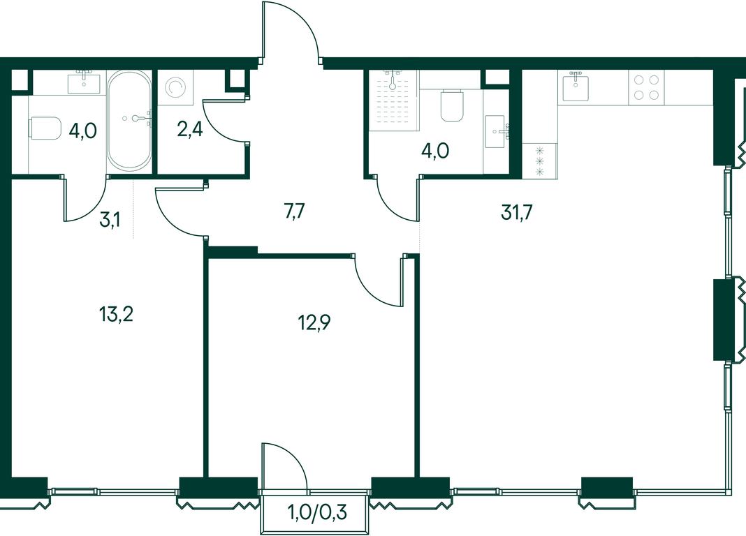 2-BD Apartment Sale, 79.3 sq. m. at Primavera, Volokolamskoye Highway, вл67, Moscow, Russia #2 2-BD Apartment Sale, 79.3 sq. m. at Primavera, Volokolamskoye Highway, вл67, Moscow, Russia #2