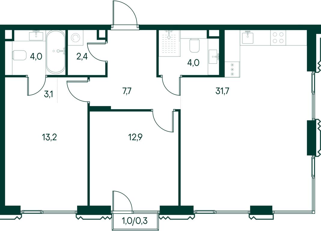 2-BD Apartment Sale, 79.3 sq. m. at Primavera, Volokolamskoye Highway, вл67, Moscow, Russia #1 2-BD Apartment Sale, 79.3 sq. m. at Primavera, Volokolamskoye Highway, вл67, Moscow, Russia #1