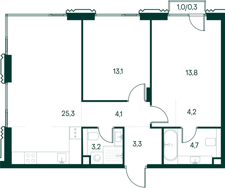 2-BD Apartment Sale, 72 sq. m. at Primavera, Volokolamskoye Highway, вл67, Moscow, Russia #2 2-BD Apartment Sale, 72 sq. m. at Primavera, Volokolamskoye Highway, вл67, Moscow, Russia #2