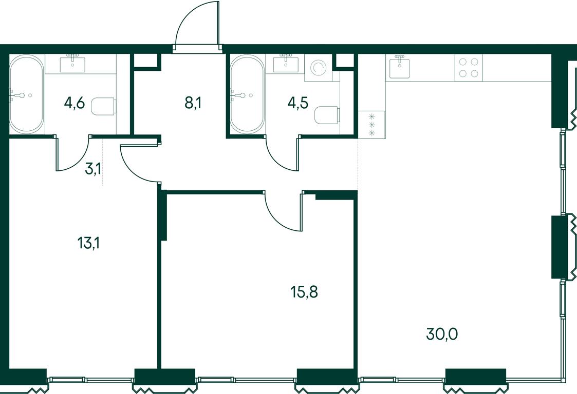 2-BD Apartment Sale, 79.2 sq. m. at Primavera, Volokolamskoye Highway, вл67, Moscow, Russia #1 2-BD Apartment Sale, 79.2 sq. m. at Primavera, Volokolamskoye Highway, вл67, Moscow, Russia #1