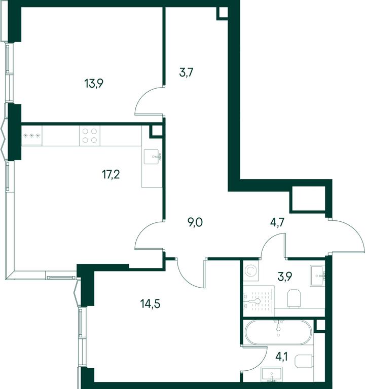 2-BD Apartment Sale, 71平方米 at Primavera, Volokolamskoye Highway, вл67, Moscow, Russia #1 2-BD Apartment Sale, 71平方米 at Primavera, Volokolamskoye Highway, вл67, Moscow, Russia #1
