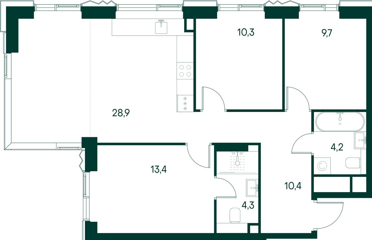 3-BD Apartment Sale, 81.2 sq. m. at Primavera, Volokolamskoye Highway, вл67, Moscow, Russia #2 3-BD Apartment Sale, 81.2 sq. m. at Primavera, Volokolamskoye Highway, вл67, Moscow, Russia #2