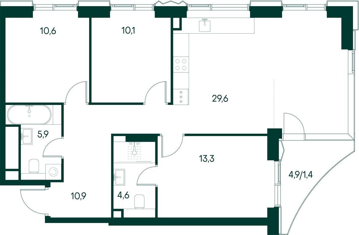 3-BD Apartment Sale, 84.9 sq. m. at Primavera, Volokolamskoye Highway, вл67, Moscow, Russia #1 3-BD Apartment Sale, 84.9 sq. m. at Primavera, Volokolamskoye Highway, вл67, Moscow, Russia #1
