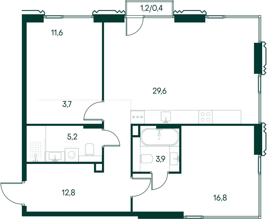 2-BD Apartment Sale, 84 sq. m. at Primavera, Volokolamskoye Highway, вл67, Moscow, Russia #2