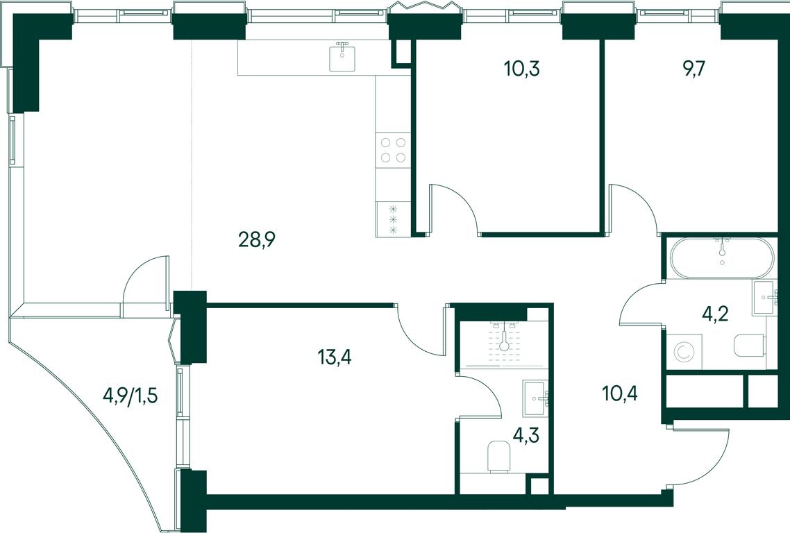 3-BD Apartment Sale, 82.7 sq. m. at Primavera, Volokolamskoye Highway, вл67, Moscow, Russia #1 3-BD Apartment Sale, 82.7 sq. m. at Primavera, Volokolamskoye Highway, вл67, Moscow, Russia #1