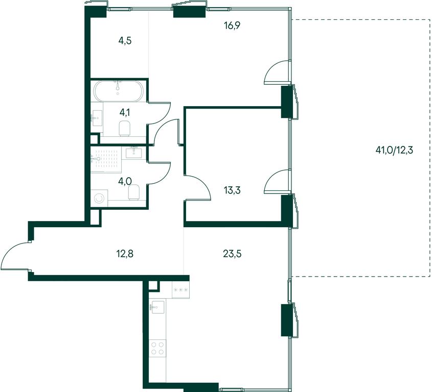 2-BD Apartment Sale, 91.4平方米 at Primavera, Volokolamskoye Highway, вл67, Moscow, Russia #2 2-BD Apartment Sale, 91.4平方米 at Primavera, Volokolamskoye Highway, вл67, Moscow, Russia #2