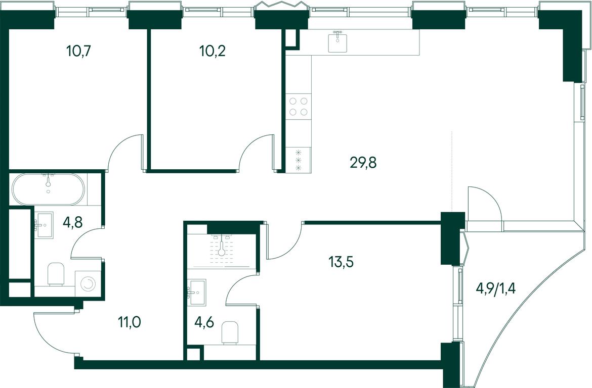 3-BD Apartment Sale, 86 sq. m. at Primavera, Volokolamskoye Highway, вл67, Moscow, Russia #1 3-BD Apartment Sale, 86 sq. m. at Primavera, Volokolamskoye Highway, вл67, Moscow, Russia #1