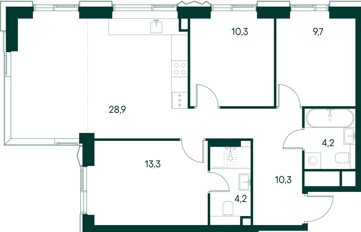 3-BD Apartment Sale, 81.2平方米 at Primavera, Volokolamskoye Highway, вл67, Moscow, Russia #1 3-BD Apartment Sale, 81.2平方米 at Primavera, Volokolamskoye Highway, вл67, Moscow, Russia #1