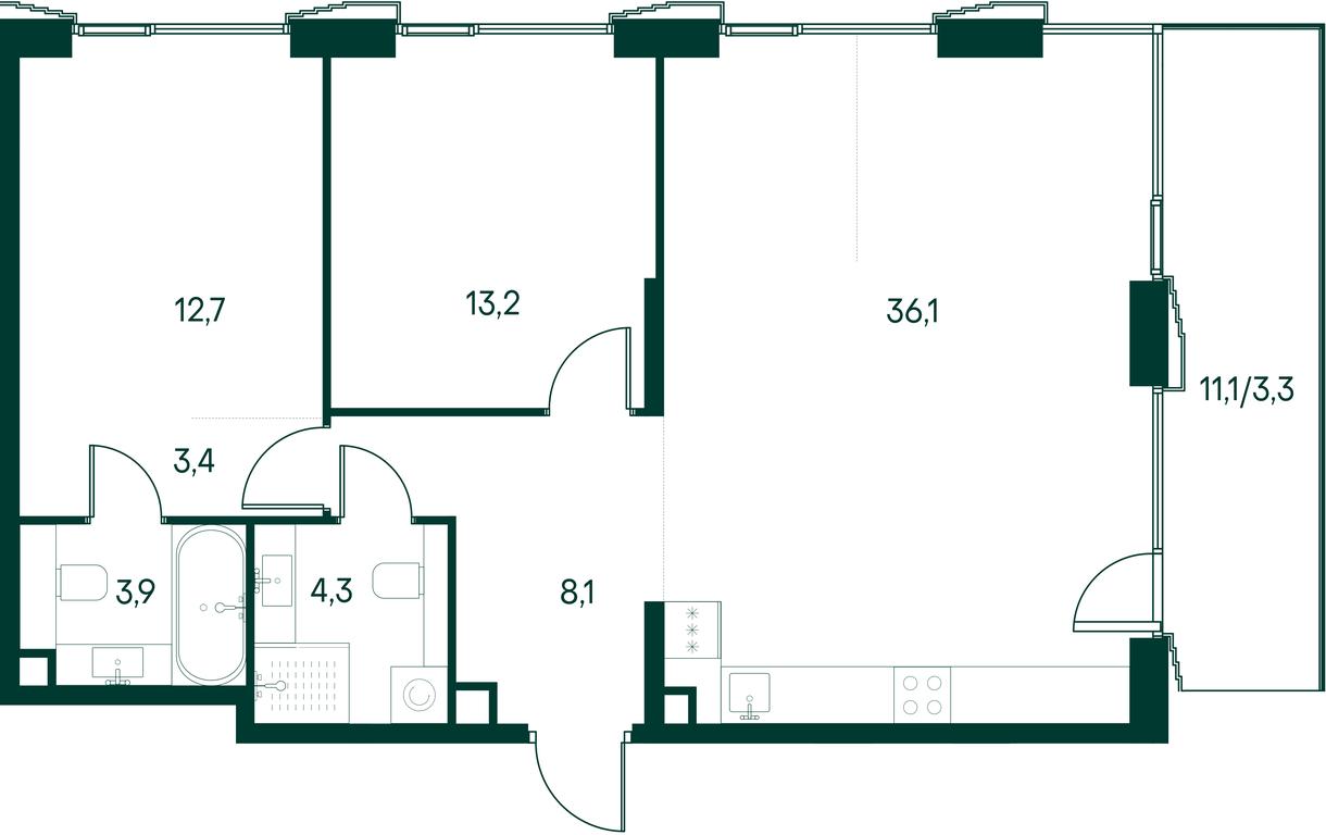2-BD Apartment Sale, 85 sq. m. at Primavera, Volokolamskoye Highway, вл67, Moscow, Russia #2 2-BD Apartment Sale, 85 sq. m. at Primavera, Volokolamskoye Highway, вл67, Moscow, Russia #2