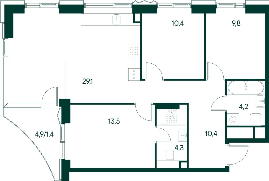 3-BD Apartment Sale, 83.1平方米 at Primavera, Volokolamskoye Highway, вл67, Moscow, Russia #1 3-BD Apartment Sale, 83.1平方米 at Primavera, Volokolamskoye Highway, вл67, Moscow, Russia #1