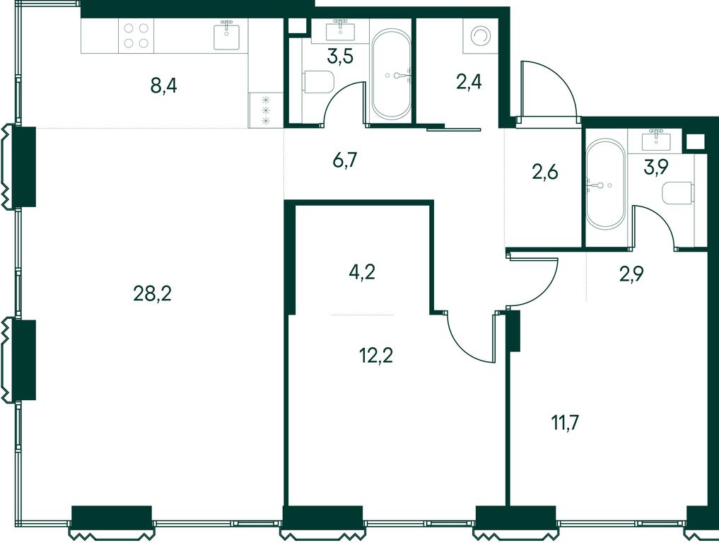 2-BD Apartment Sale, 86.6 sq. m. at Primavera, Volokolamskoye Highway, вл67, Moscow, Russia #1 2-BD Apartment Sale, 86.6 sq. m. at Primavera, Volokolamskoye Highway, вл67, Moscow, Russia #1