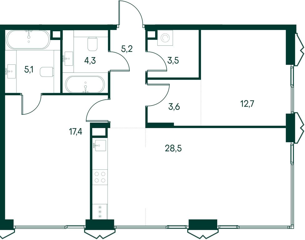 Продажа 2-комн. квартиры, 80,3 м² в ЖК «Примавера (Primavera)», Волоколамское шоссе, вл67, Москва, Россия #2 Продажа 2-комн. квартиры, 80,3 м² в ЖК «Примавера (Primavera)», Волоколамское шоссе, вл67, Москва, Россия #2