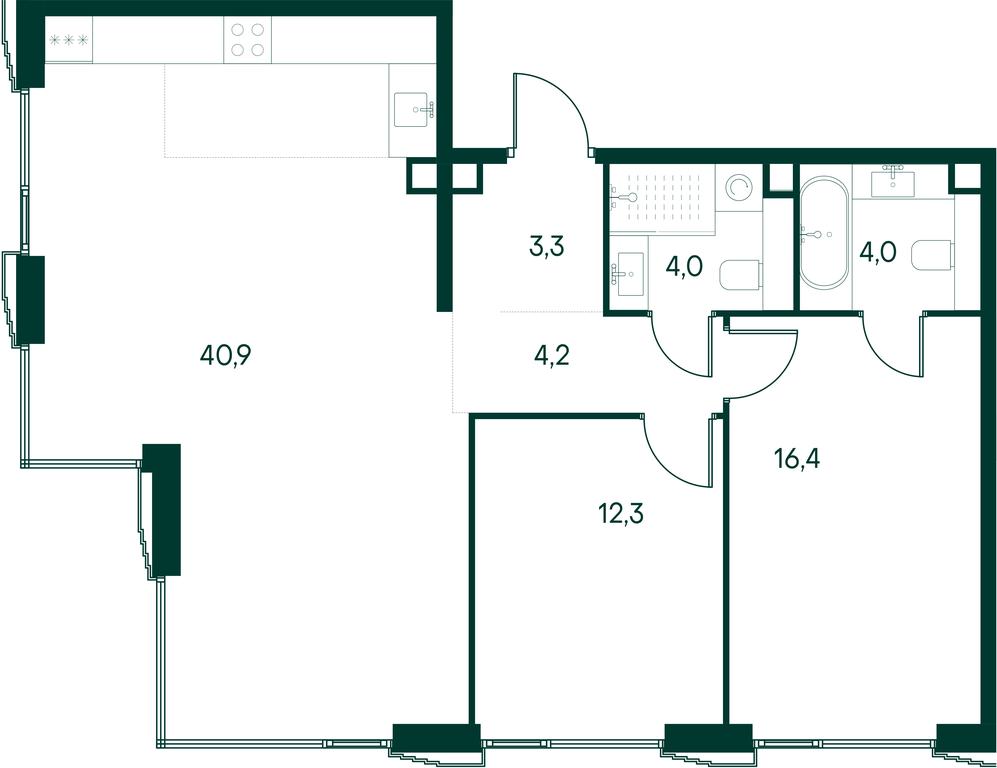 2-BD Apartment Sale, 85.1 sq. m. at Primavera, Volokolamskoye Highway, вл67, Moscow, Russia #2