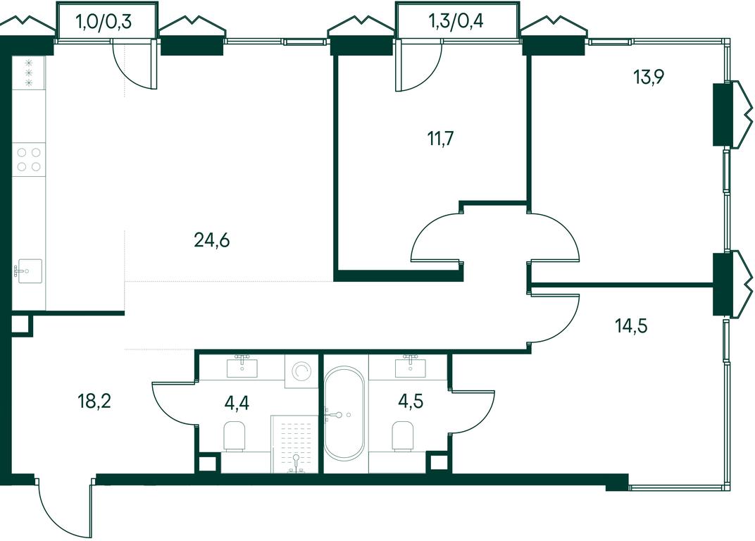 Продажа 3-комн. квартиры, 92,5 м² в ЖК «Примавера (Primavera)», Волоколамское шоссе, вл67, Москва, Россия #2 Продажа 3-комн. квартиры, 92,5 м² в ЖК «Примавера (Primavera)», Волоколамское шоссе, вл67, Москва, Россия #2