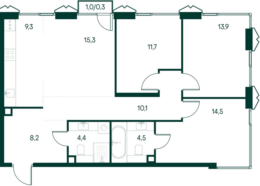 Продажа 3-комн. квартиры, 92,1 м² в ЖК «Примавера (Primavera)», Волоколамское шоссе, вл67, Москва, Россия #1 Продажа 3-комн. квартиры, 92,1 м² в ЖК «Примавера (Primavera)», Волоколамское шоссе, вл67, Москва, Россия #1