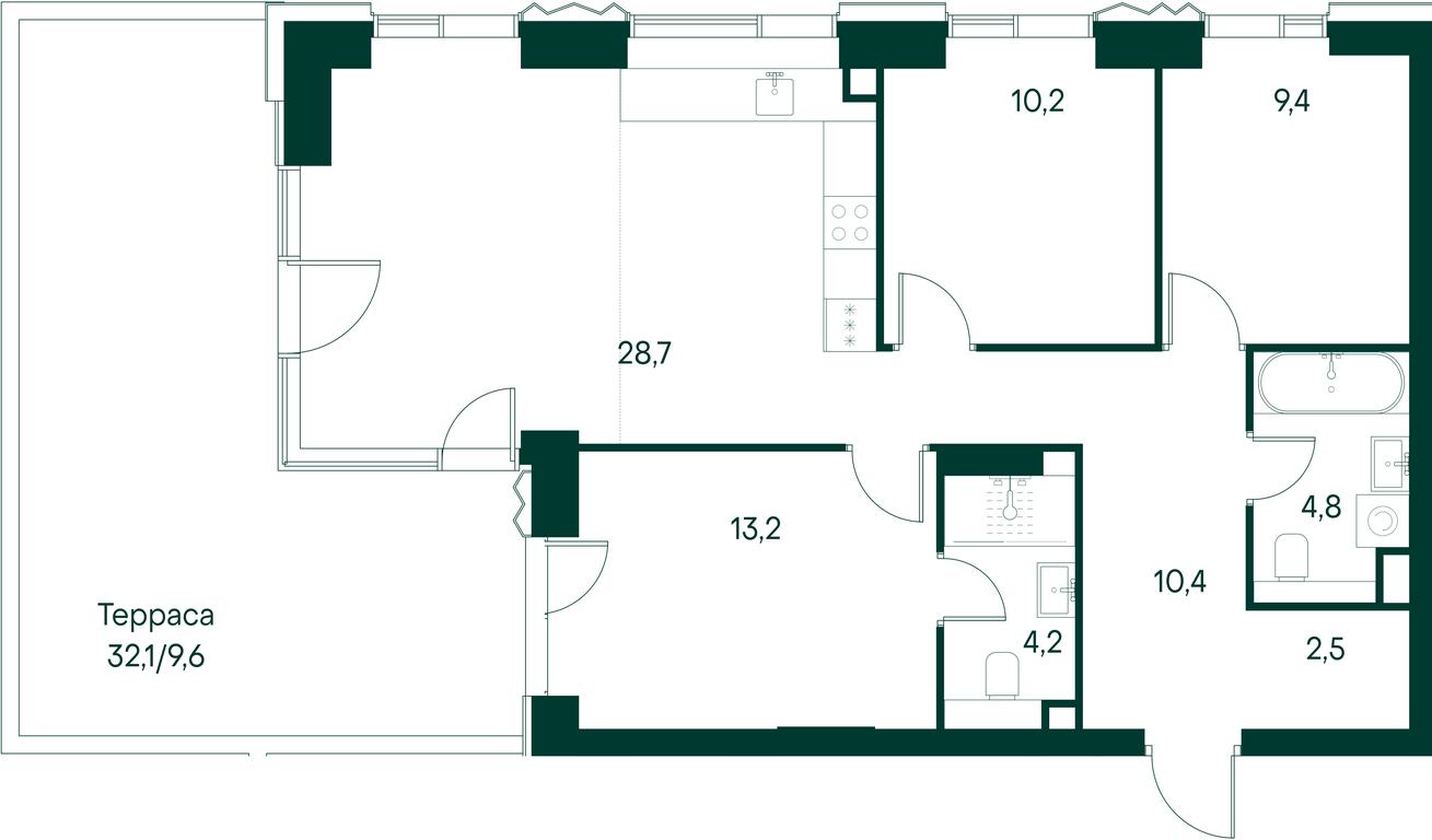 3-BD Apartment Sale, 92.6 sq. m. at Primavera, Volokolamskoye Highway, вл67, Moscow, Russia #1 3-BD Apartment Sale, 92.6 sq. m. at Primavera, Volokolamskoye Highway, вл67, Moscow, Russia #1