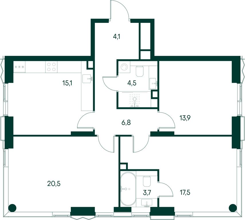 Продажа 3-комн. квартиры, 85,9 м² в ЖК «Примавера (Primavera)», Волоколамское шоссе, вл67, Москва, Россия #1 Продажа 3-комн. квартиры, 85,9 м² в ЖК «Примавера (Primavera)», Волоколамское шоссе, вл67, Москва, Россия #1