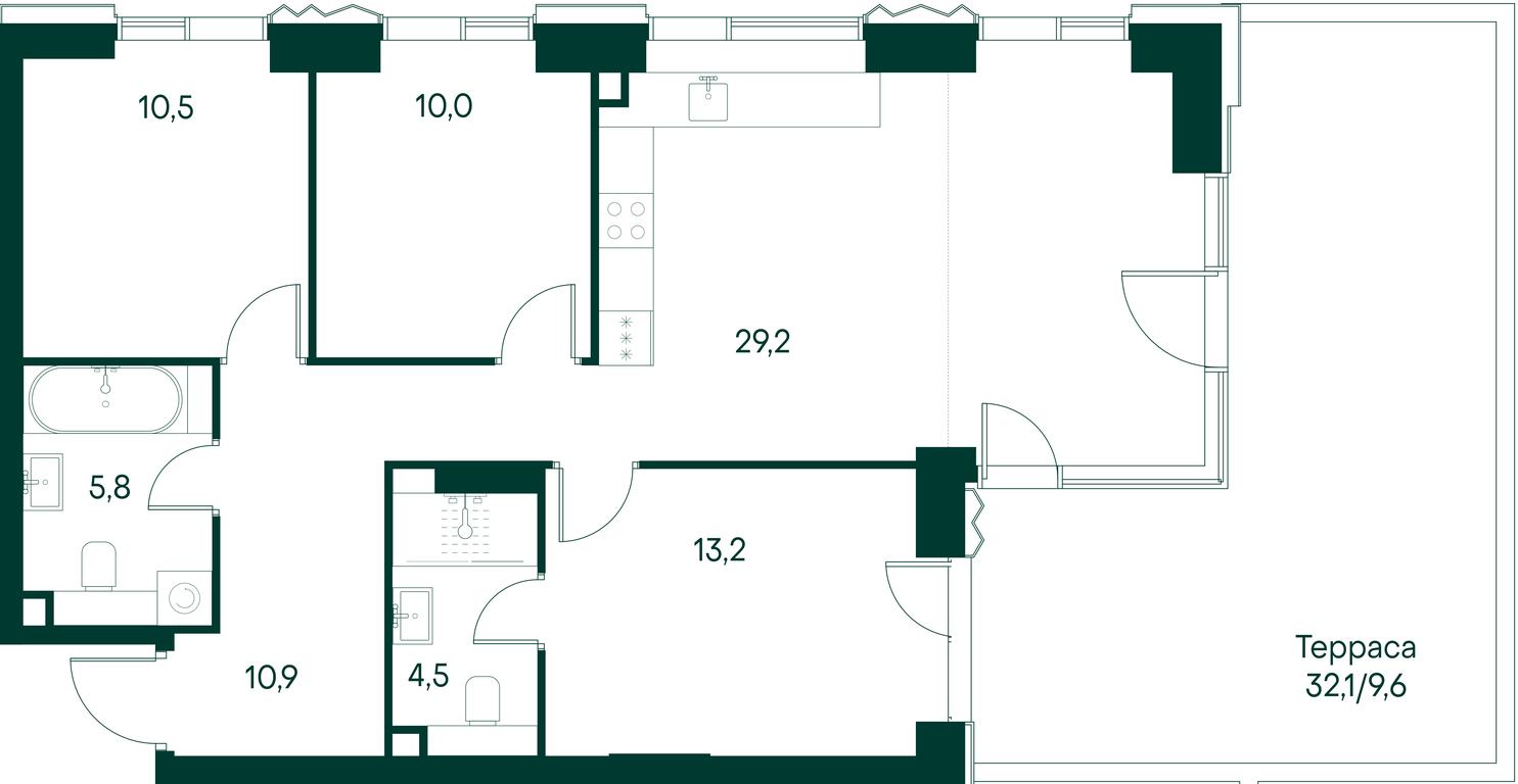 3-BD Apartment Sale, 93.7平方米 at Primavera, Volokolamskoye Highway, вл67, Moscow, Russia #1 3-BD Apartment Sale, 93.7平方米 at Primavera, Volokolamskoye Highway, вл67, Moscow, Russia #1