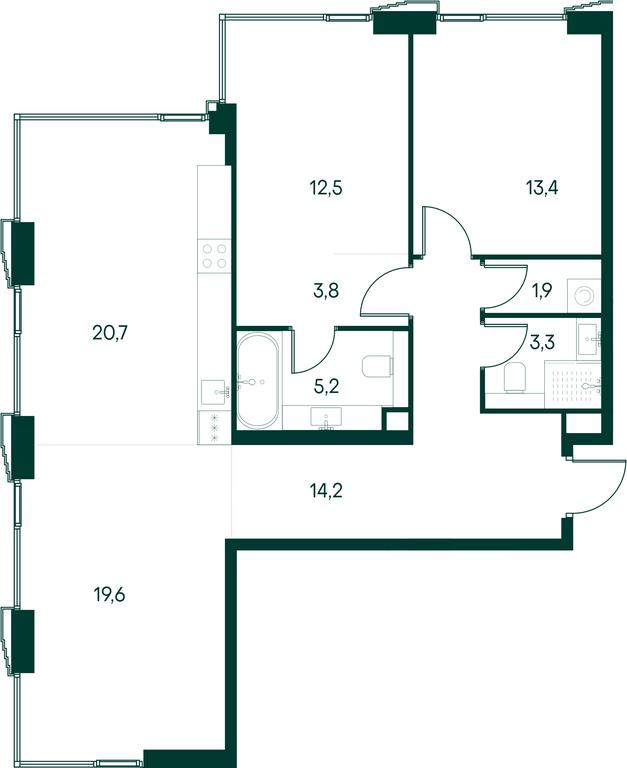 Продажа 3-комн. квартиры, 94,6 м² в ЖК «Примавера (Primavera)», Волоколамское шоссе, вл67, Москва, Россия #1 Продажа 3-комн. квартиры, 94,6 м² в ЖК «Примавера (Primavera)», Волоколамское шоссе, вл67, Москва, Россия #1