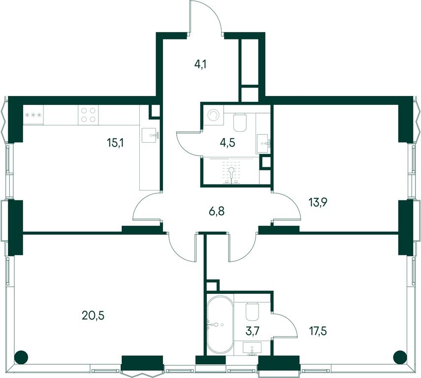 Продажа 3-комн. квартиры, 85,9 м² в ЖК «Примавера (Primavera)», Волоколамское шоссе, вл67, Москва, Россия #1 Продажа 3-комн. квартиры, 85,9 м² в ЖК «Примавера (Primavera)», Волоколамское шоссе, вл67, Москва, Россия #1