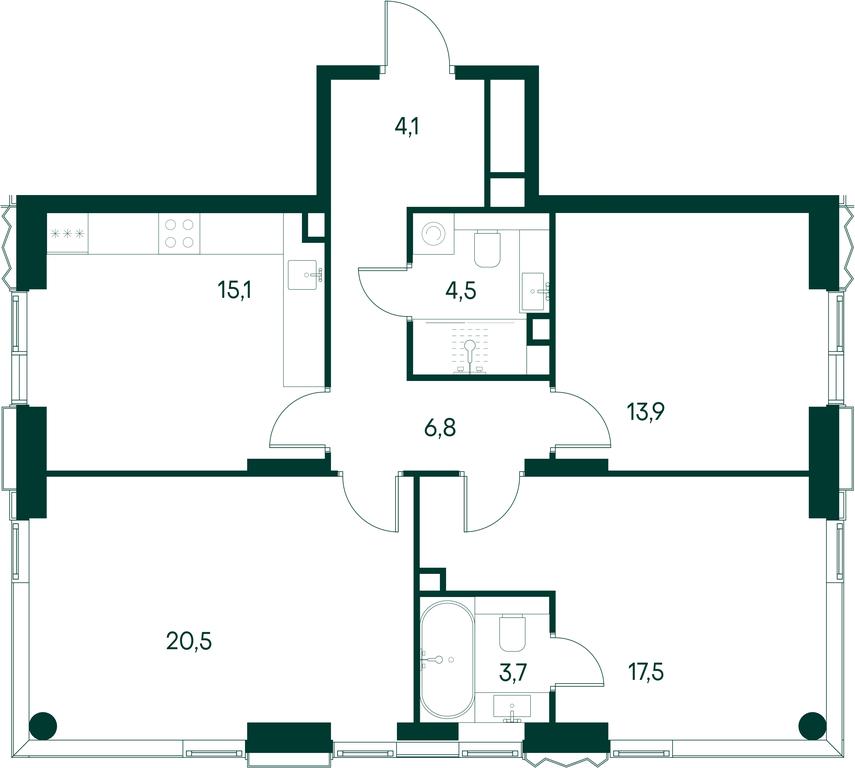 Продажа 3-комн. квартиры, 85,9 м² в ЖК «Примавера (Primavera)», Волоколамское шоссе, вл67, Москва, Россия #1 Продажа 3-комн. квартиры, 85,9 м² в ЖК «Примавера (Primavera)», Волоколамское шоссе, вл67, Москва, Россия #1