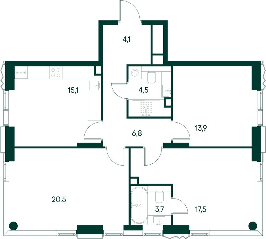 Продажа 3-комн. квартиры, 85,8 м² в ЖК «Примавера (Primavera)», Волоколамское шоссе, вл67, Москва, Россия #1 Продажа 3-комн. квартиры, 85,8 м² в ЖК «Примавера (Primavera)», Волоколамское шоссе, вл67, Москва, Россия #1