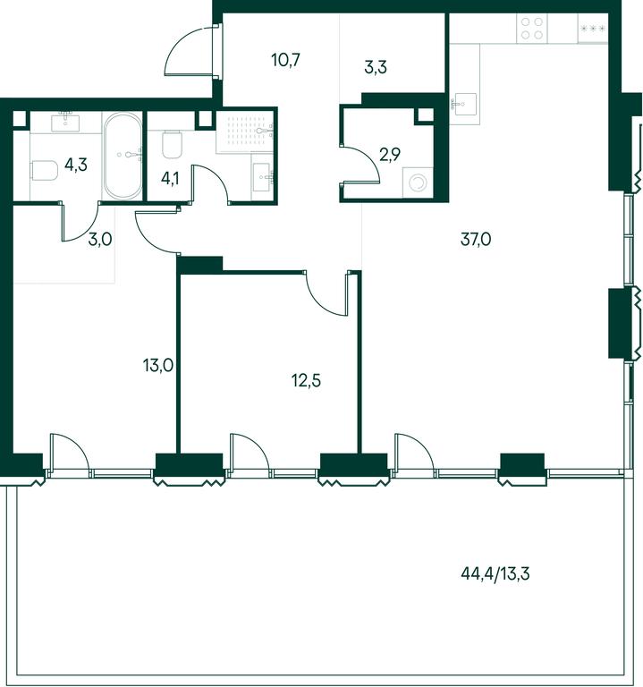 2-BD Apartment Sale, 104.1 sq. m. at Primavera, Volokolamskoye Highway, вл67, Moscow, Russia #1 2-BD Apartment Sale, 104.1 sq. m. at Primavera, Volokolamskoye Highway, вл67, Moscow, Russia #1