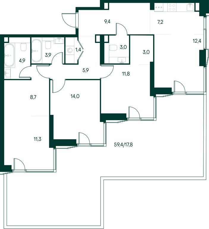 3-BD Apartment Sale, 114.6平方米 at Primavera, Volokolamskoye Highway, вл67, Moscow, Russia #1 3-BD Apartment Sale, 114.6平方米 at Primavera, Volokolamskoye Highway, вл67, Moscow, Russia #1