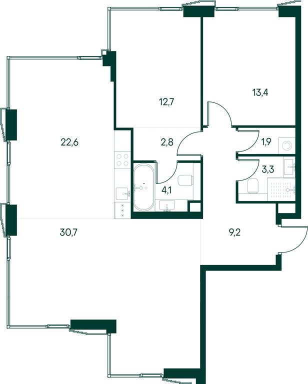 3-BD Apartment Sale, 100.7 sq. m. at Primavera, Volokolamskoye Highway, вл67, Moscow, Russia #2 3-BD Apartment Sale, 100.7 sq. m. at Primavera, Volokolamskoye Highway, вл67, Moscow, Russia #2