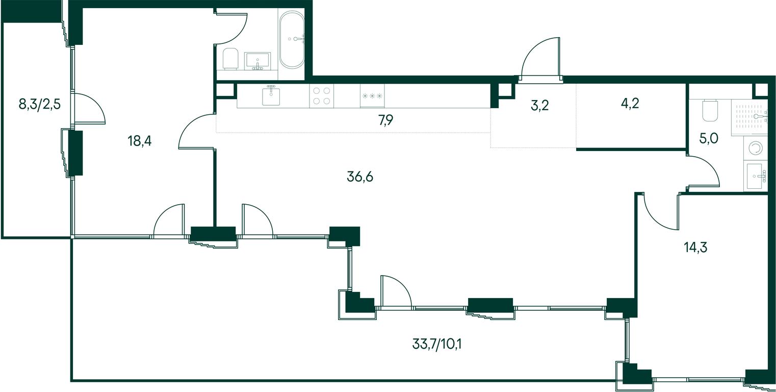 2-BD Apartment Sale, 106平方米 at Primavera, Volokolamskoye Highway, вл67, Moscow, Russia #1 2-BD Apartment Sale, 106平方米 at Primavera, Volokolamskoye Highway, вл67, Moscow, Russia #1