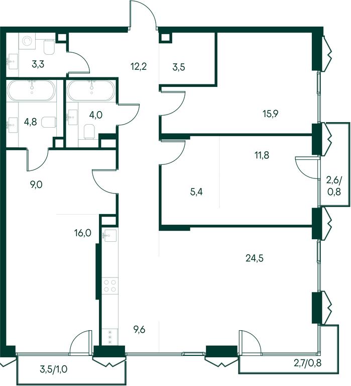3-BD Apartment Sale, 122.8平方米 at Primavera, Volokolamskoye Highway, вл67, Moscow, Russia #1 3-BD Apartment Sale, 122.8平方米 at Primavera, Volokolamskoye Highway, вл67, Moscow, Russia #1